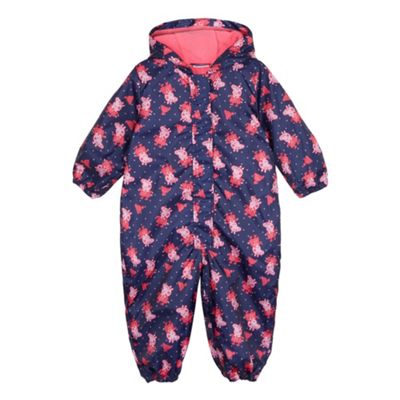 Peppa Pig Navy Peppa Pig print puddle suit